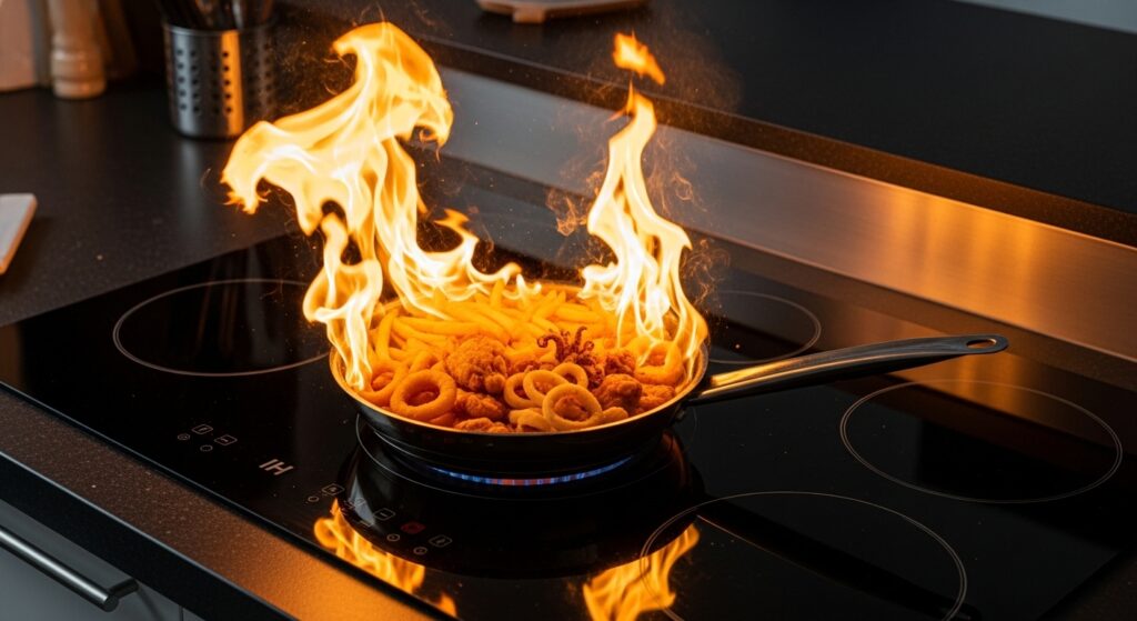 IH調理器で揚げ物の発火事故