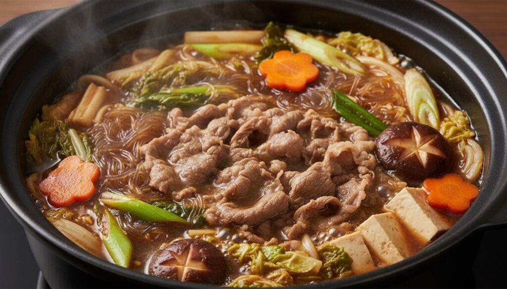 一人鍋ですき焼き